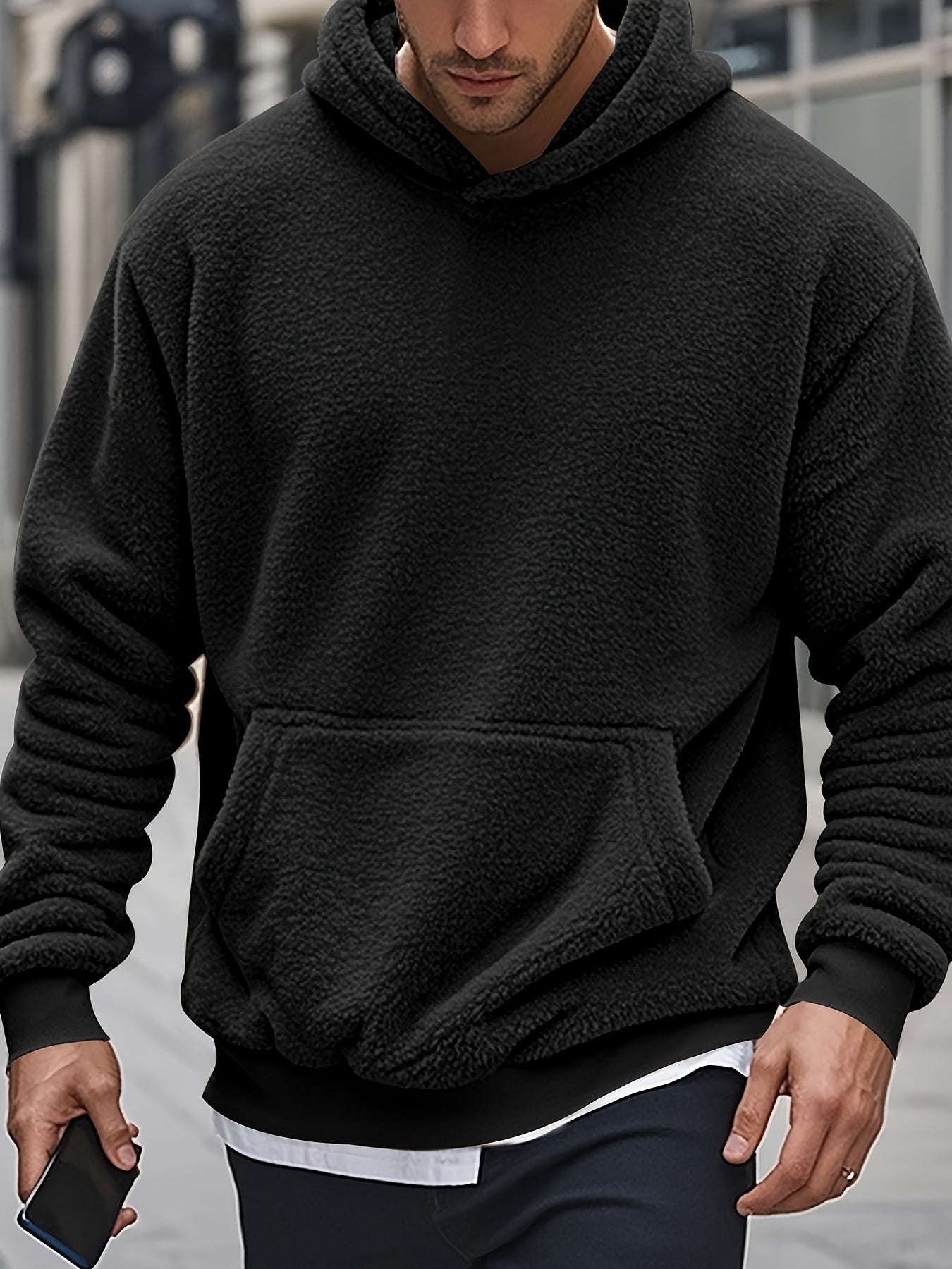 Soft Fleece Hoodie by Street-wave for Everyday Comfort and Urban Style in Polyester for Men and Women