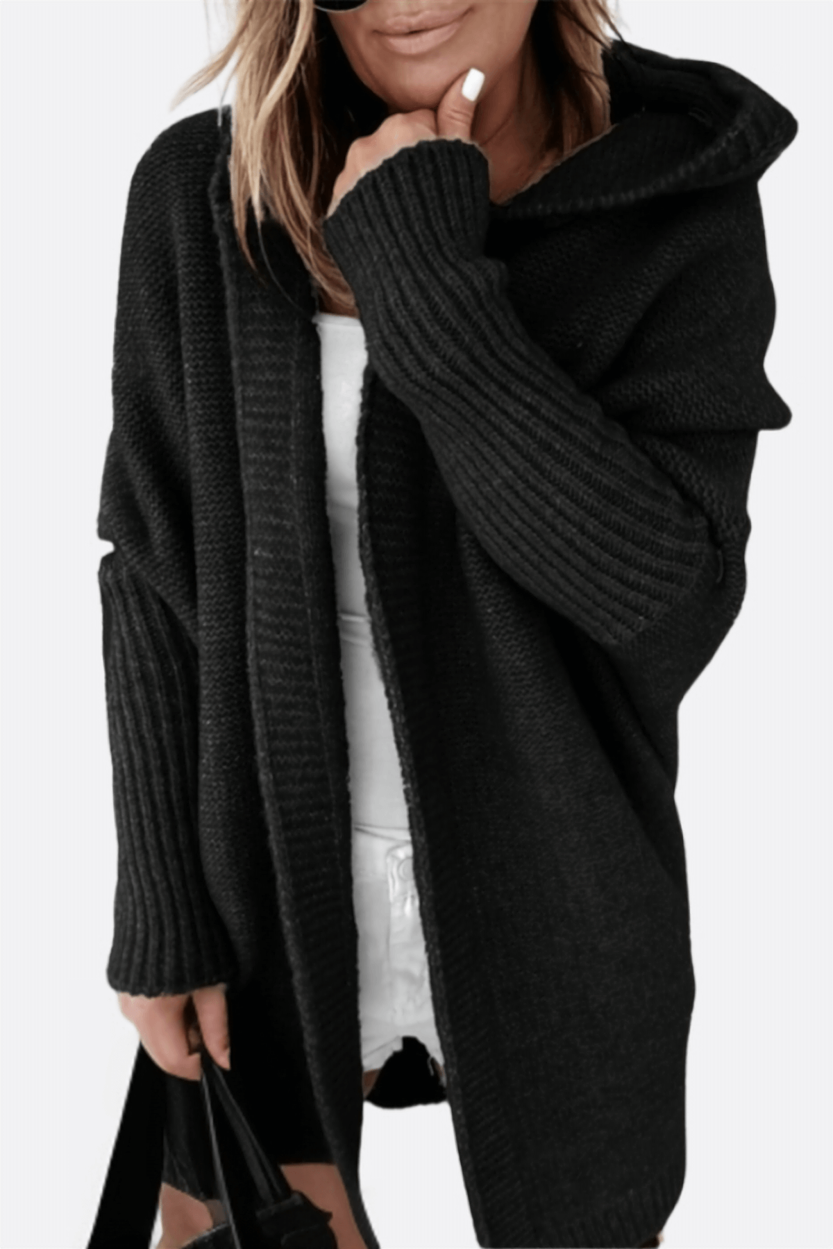 Streetwave Women Knit Hoodie Cardigan Cozy Soft Warmth for Everyday Wear and Lounge