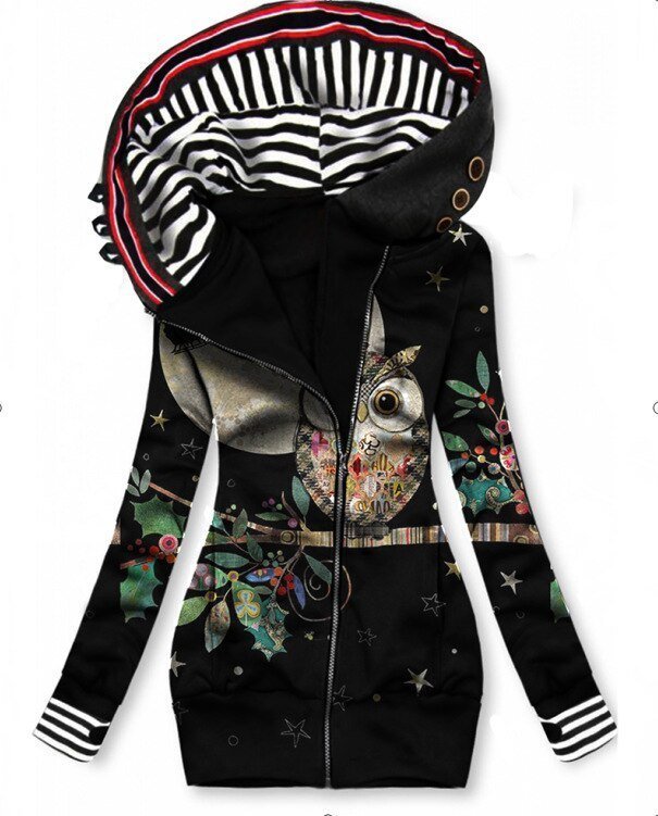 Street Wave Butterfly Print Hoodie For Women Cozy Soft Lined Interior All Day Comfort