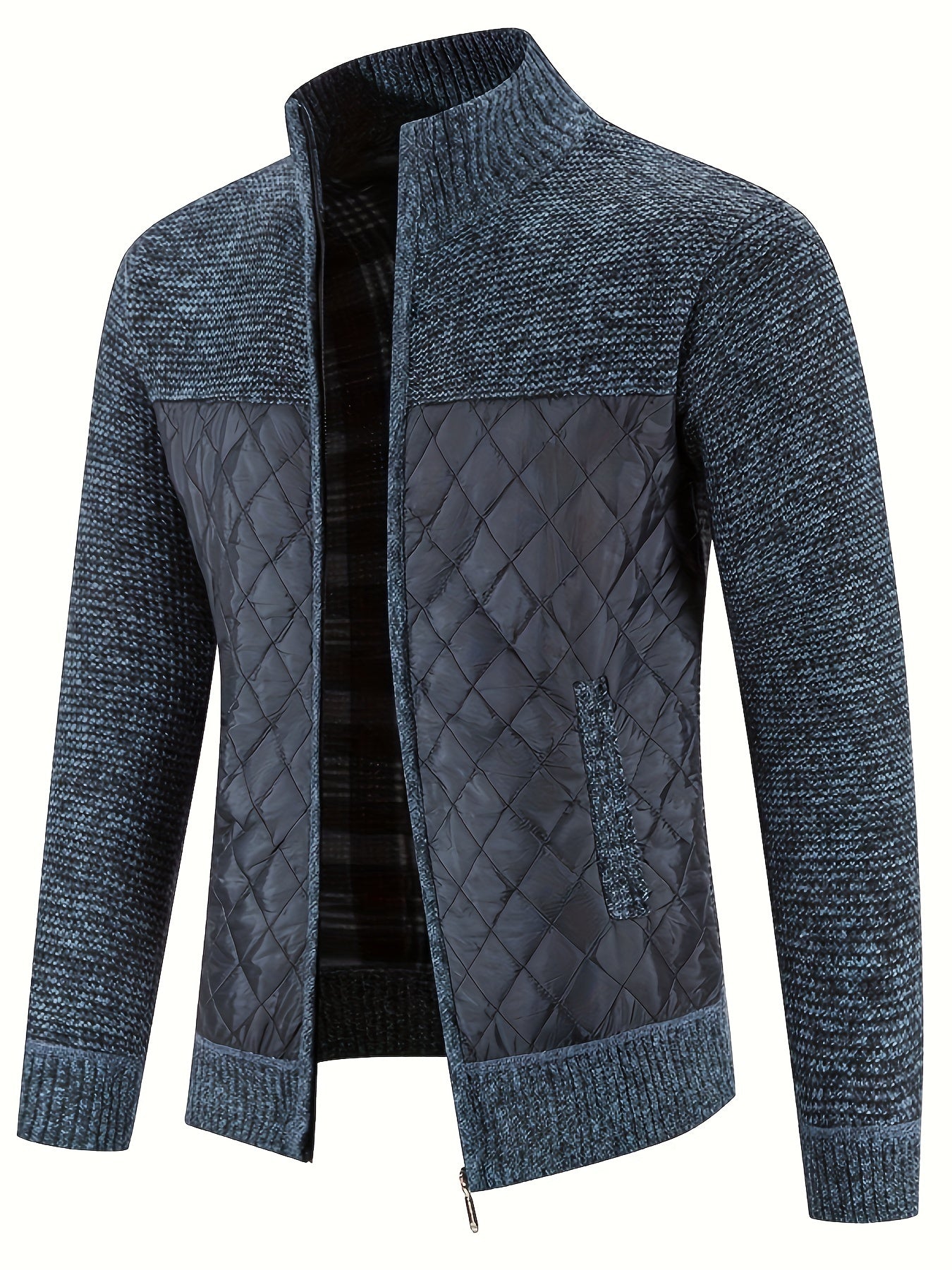 Street-wave Quilted Transition Jacket Burgundy For Men Fashion Forward Urban Style