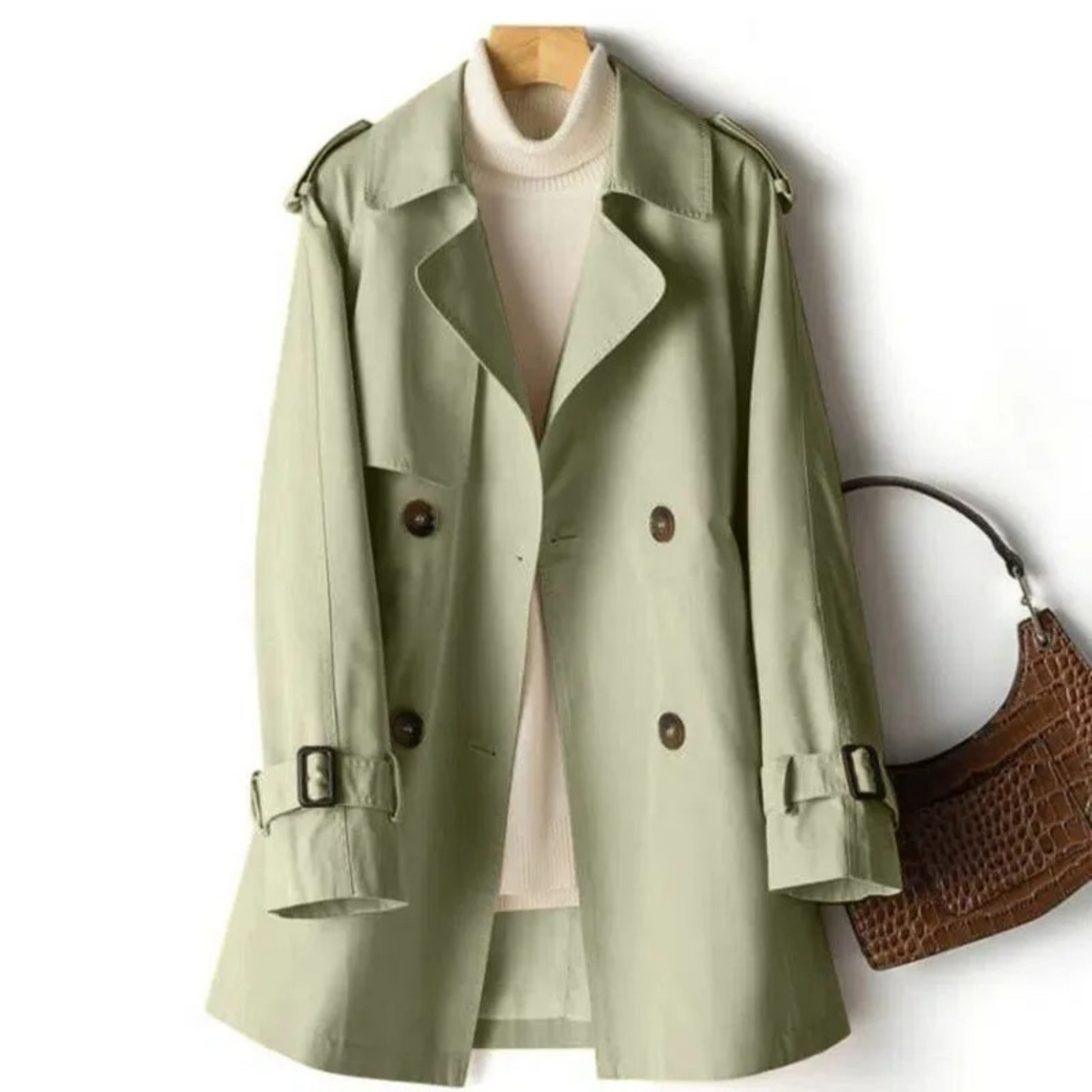 Street-Wave Chloe Belted Double-Breasted Coat For Women Timeless Style