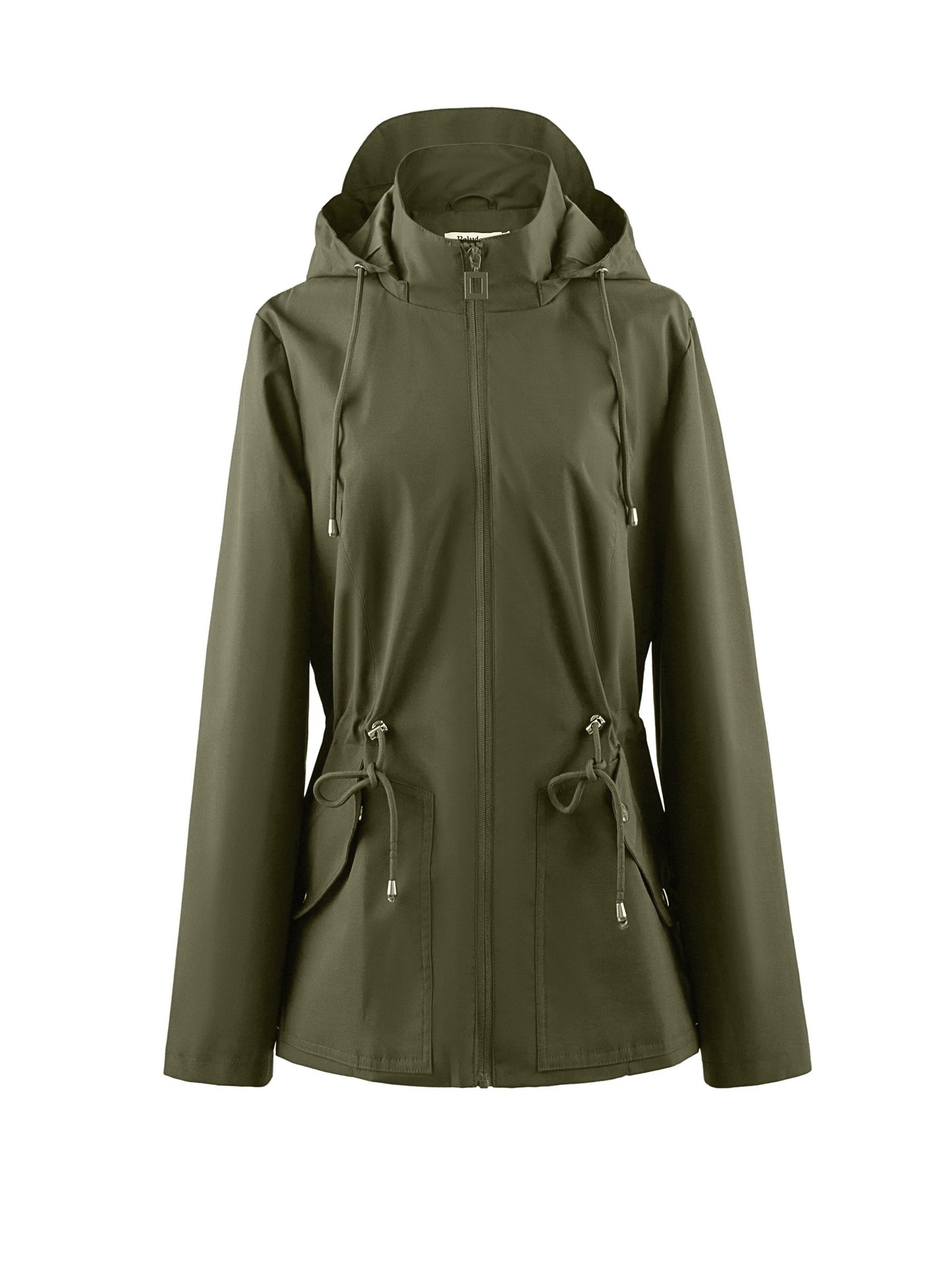 Street-wave Waterproof Hooded Jacket For Women With Figure-Flattering Fit And Cotton Blend Comfort