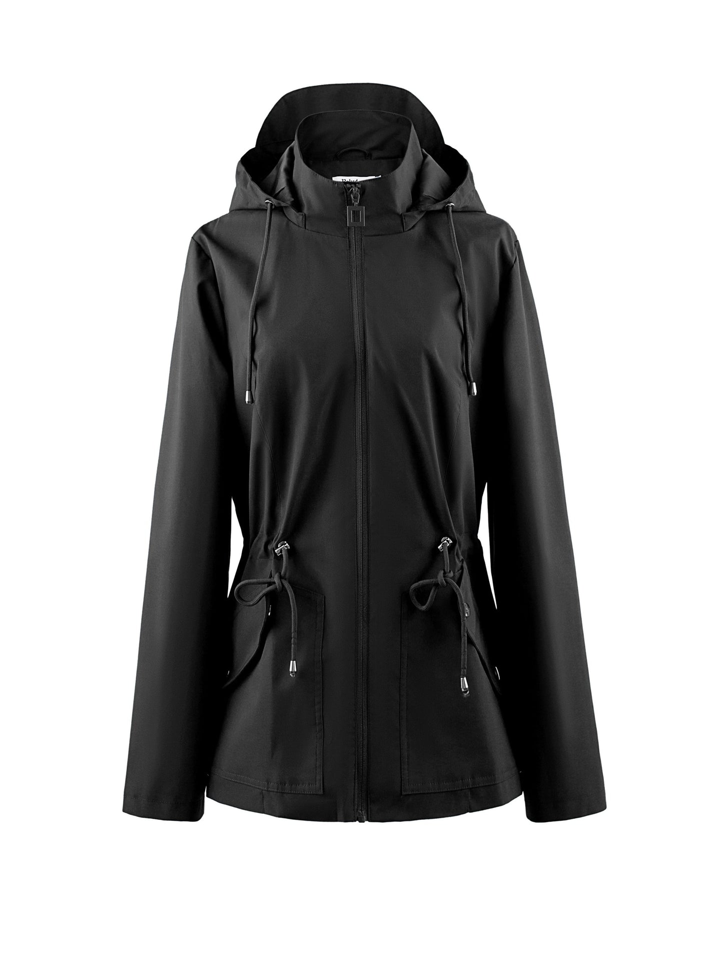 Street-wave Waterproof Hooded Jacket For Women With Figure-Flattering Fit And Cotton Blend Comfort