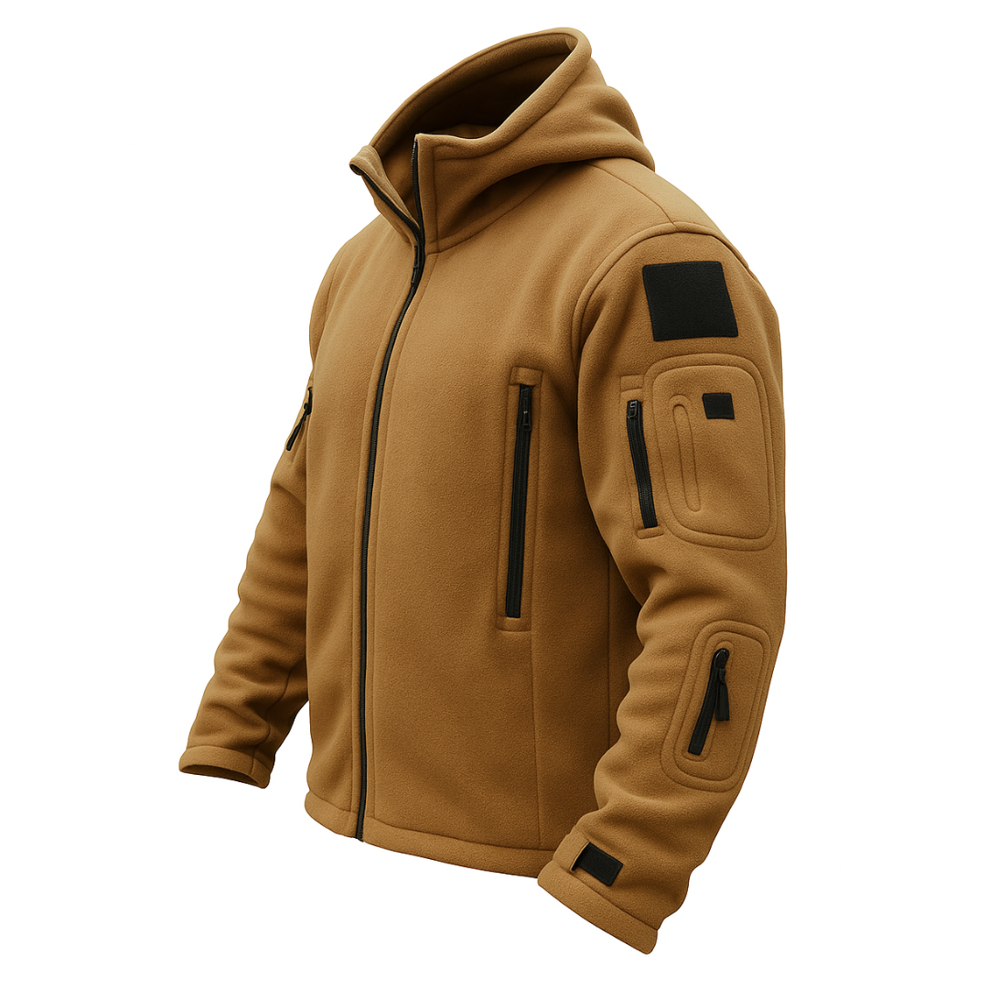 Street-wave Tactical Fleece Hoodie Jacket For Outdoor Adventurers Durable Warmth And Comfort