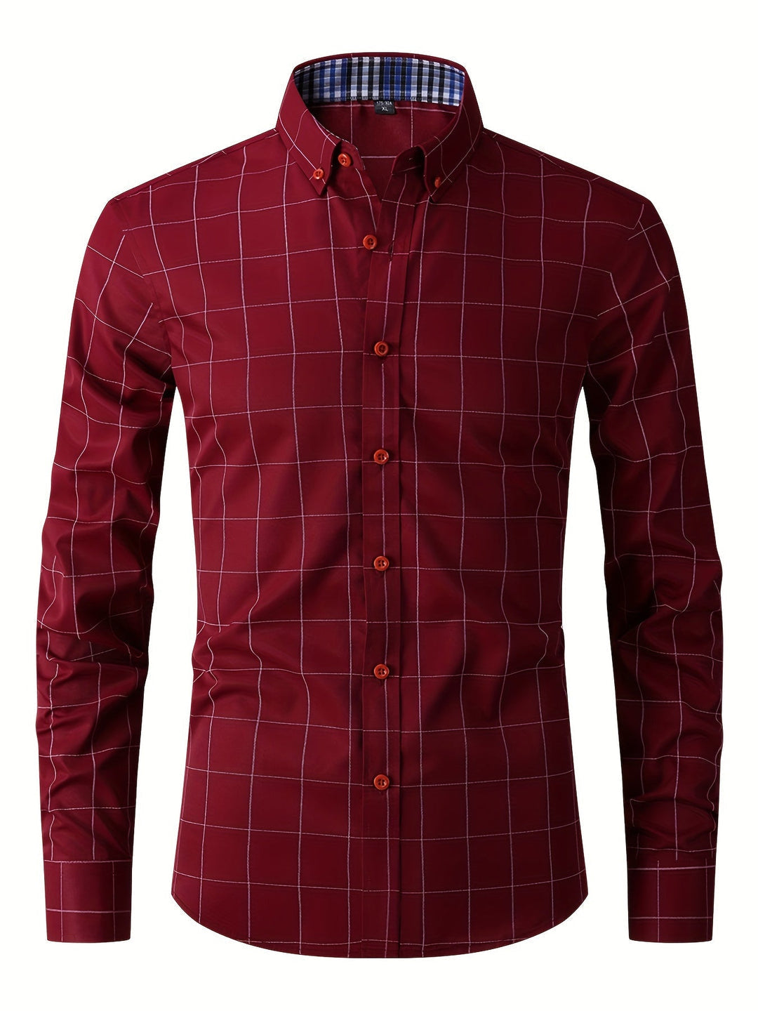 Street Wave Mens Long Sleeve Summer Formal Shirt Breathable Lightweight Office Ready Grid Pattern