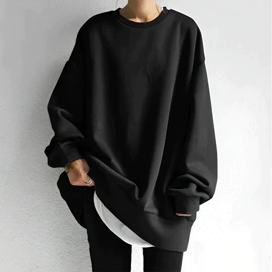Street-Wave Oversized Pullover For Casual Comfort Plus Size Men Sweatshirt With Cozy Fit