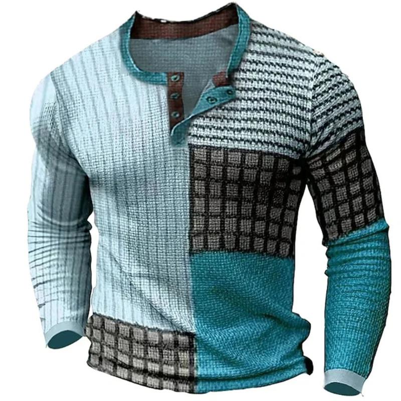 Men's Cozy Patchwork Knit Sweater Street-Wave Soft Comfort For Modern Casual Men Fall Winter
