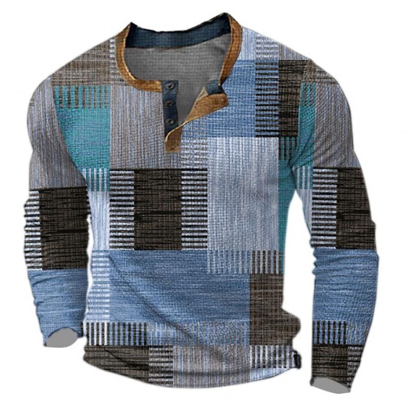 Men's Cozy Patchwork Knit Sweater Street-Wave Soft Comfort For Modern Casual Men Fall Winter