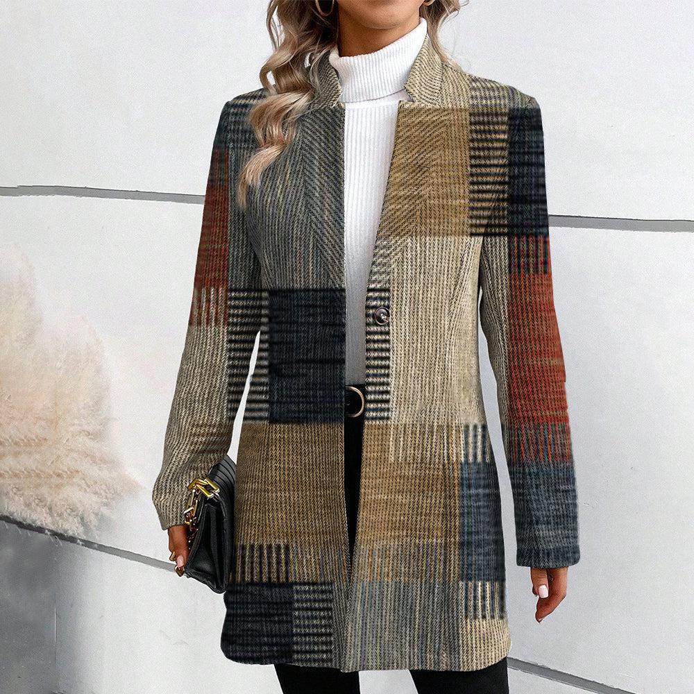 Street-wave Patchwork Multicolor Coat For Women Embrace Colorful Style Comfort And Durability