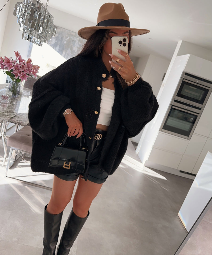 Street-wave Oversized Knit Cardigan For Women With Luxurious Comfort And Cozy Warmth
