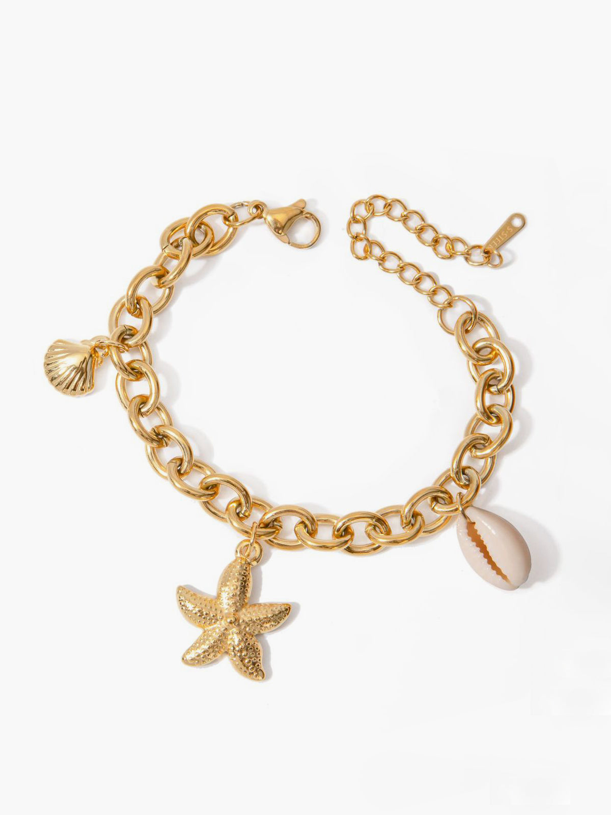 Gold Chain Seashell Charm Bracelet - Street-Wave