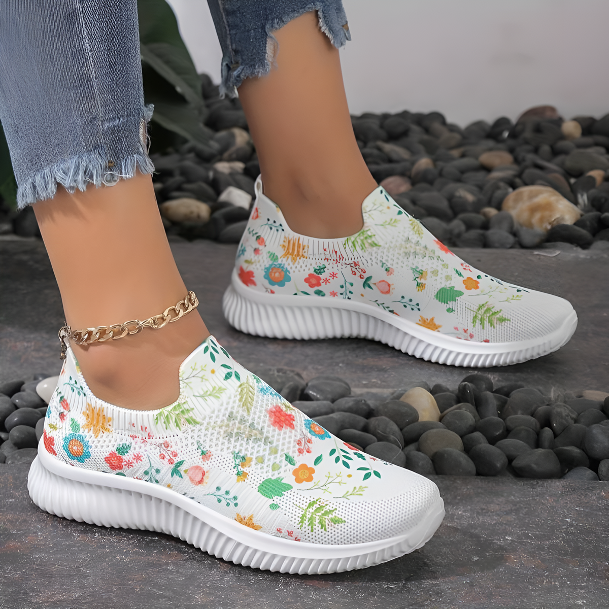 Street-wave Orthopedic Womens Shoes For Fashionable Women Effortless Comfort Breathable Slip On Sneakers
