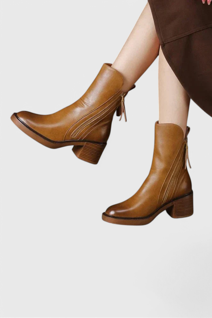 Women's Ankle Boots with Sleek Design and Sturdy Sole