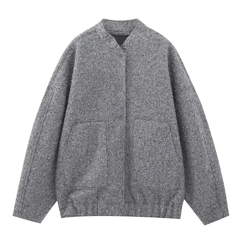 Street-Wave Cozy Oversized Jacket With Pockets For Women Soft Plush Warmth And Casual Style