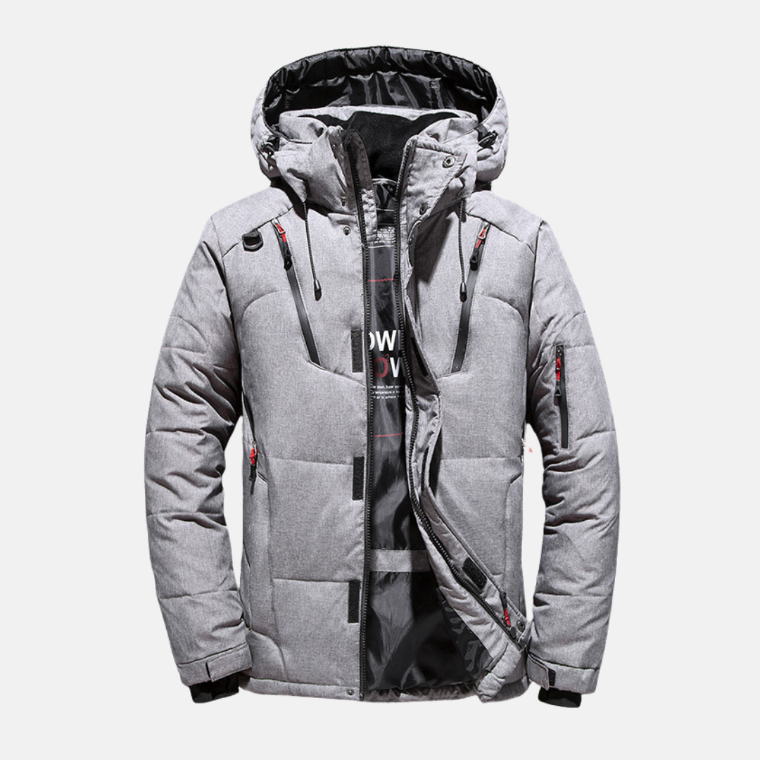 Street-Wave Men's Insulated Padded Hooded Jacket Hip Length
