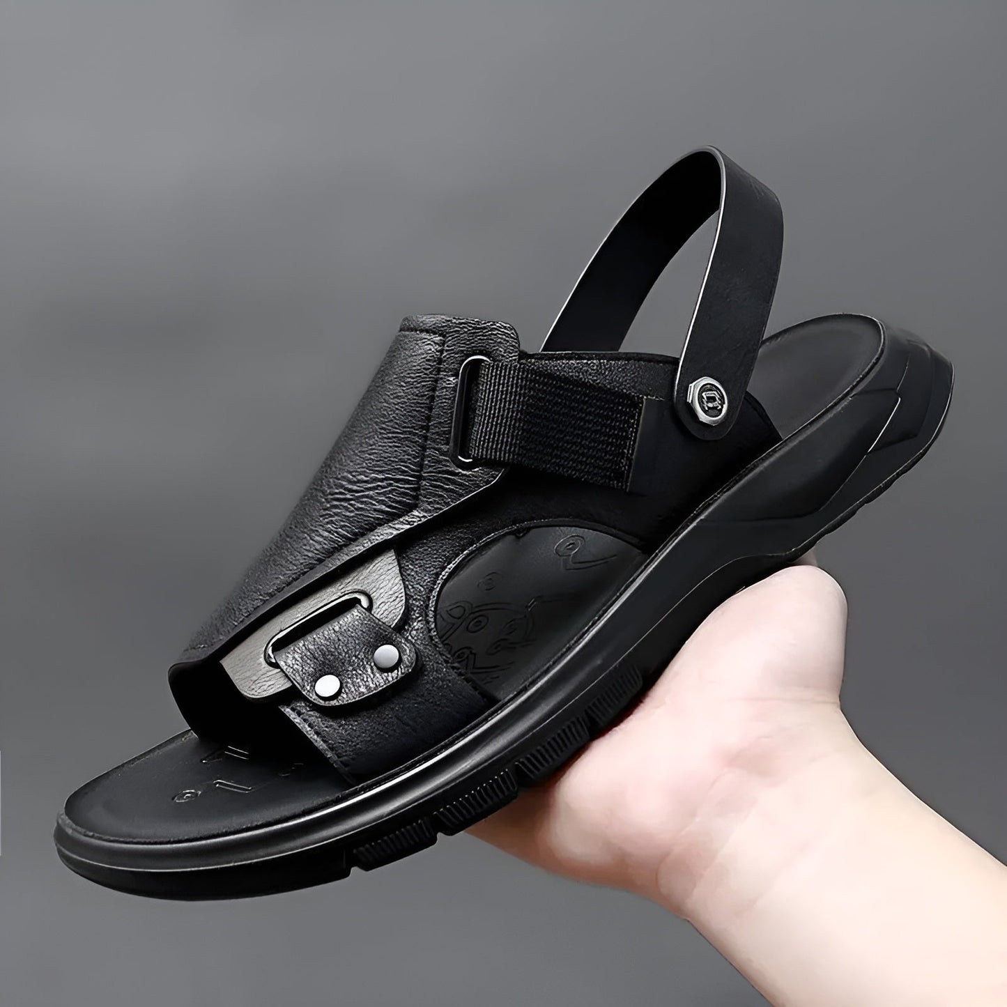 Streetwave Mens Leather Sandals Lightweight Comfort Durable For Outdoor Summer Activities