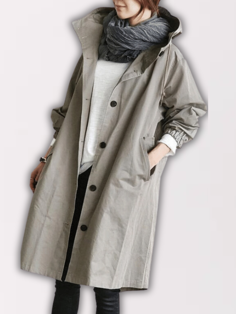 Street-wave Windbreaker Coat For Women Stylish Durable Weather Resistant Outerwear With Cozy Comfort
