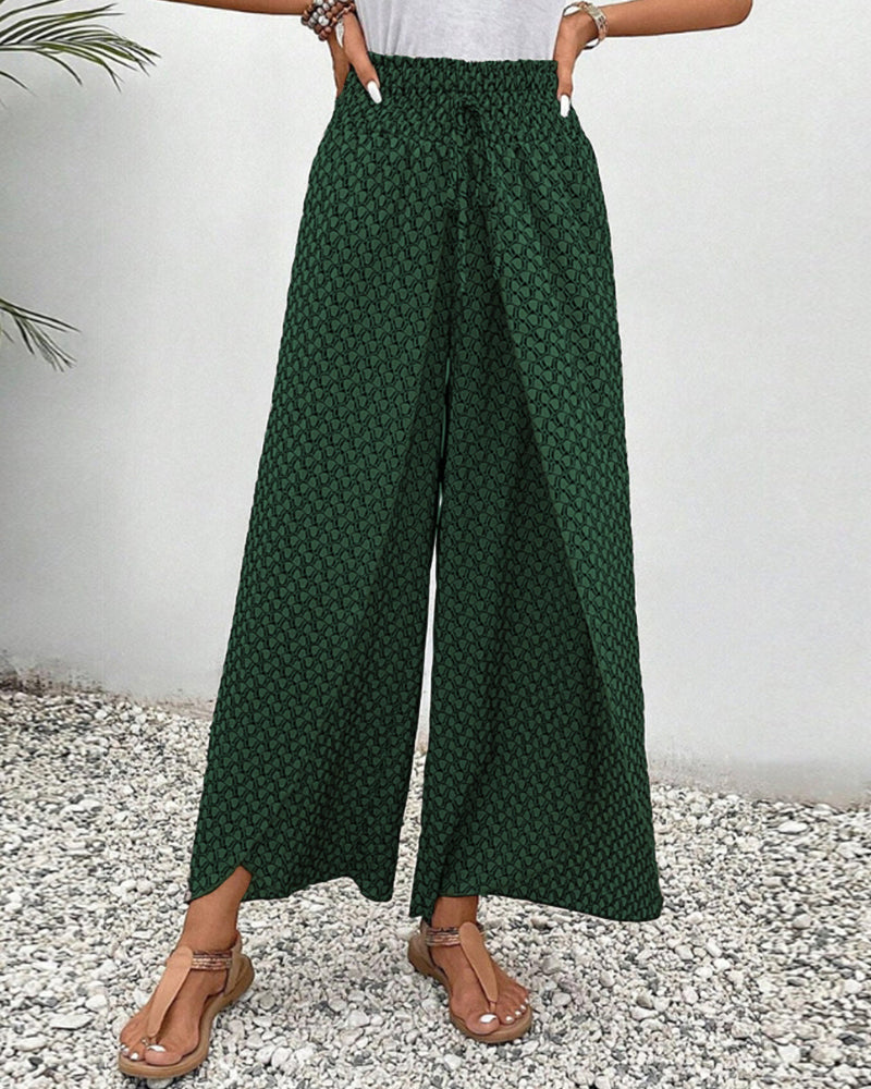 Women's Wide Leg Trousers with Relaxed Fit and Breathable Fabric