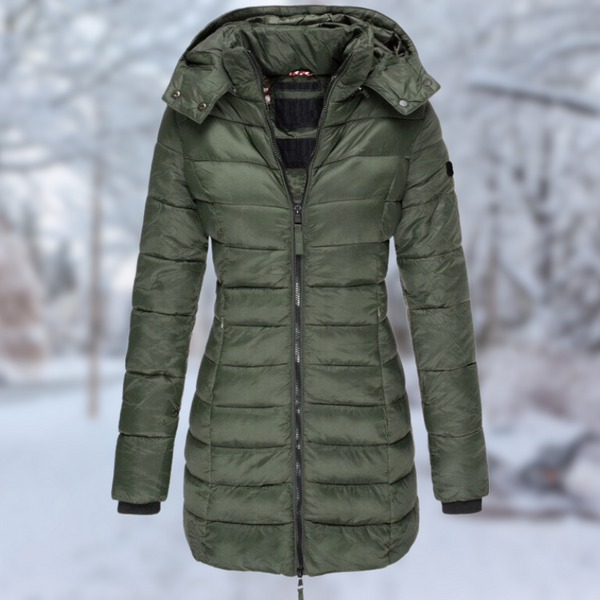 Street-Wave Mid Length Puffer Winter Coat For Women Warmth And Durability Easy Care Stylish