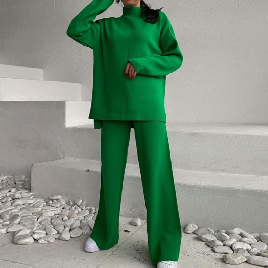 Street Wave Plus Size Oversized Loungewear Set With Wide Leg Pants For Cozy Everyday Comfort