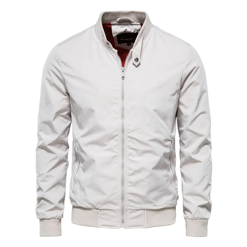 Street-Wave Lightweight Mens Summer Bomber Jacket Breathable Zip Front Stylish Everyday Wear