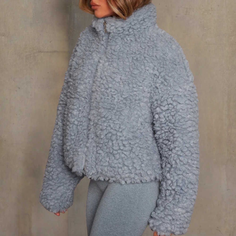Street-wave Livia Jacket Cozy Warm Plush Shearling Style Womens Coat For Cold Days