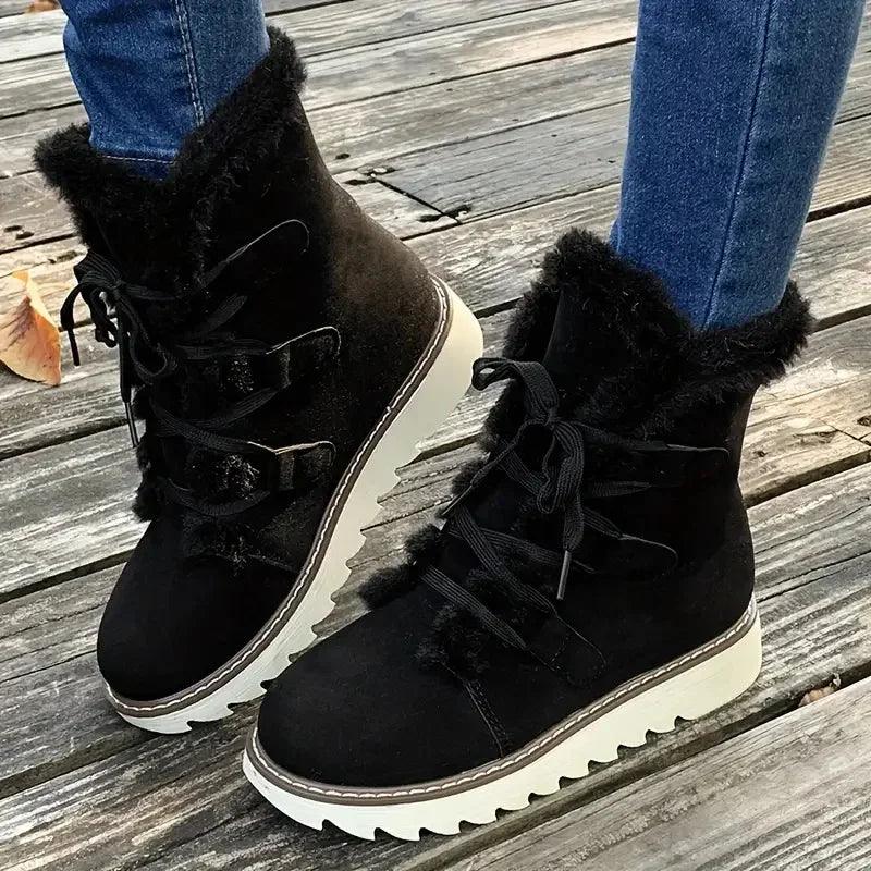 Women's Winter Boots with Plush Lining and Insulated Design