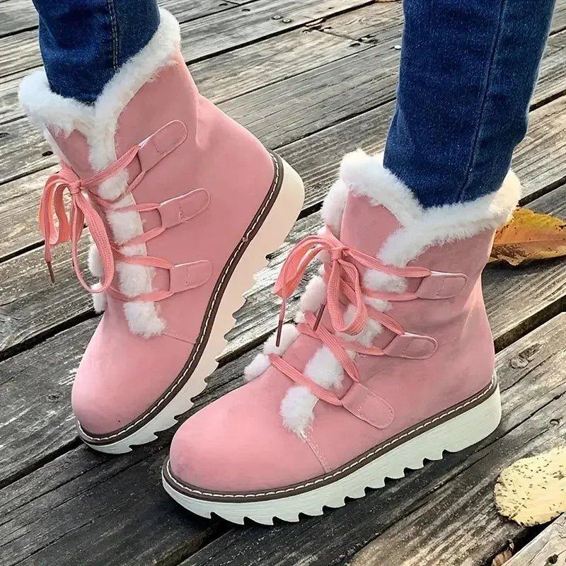 Women's Winter Boots with Plush Lining and Insulated Design