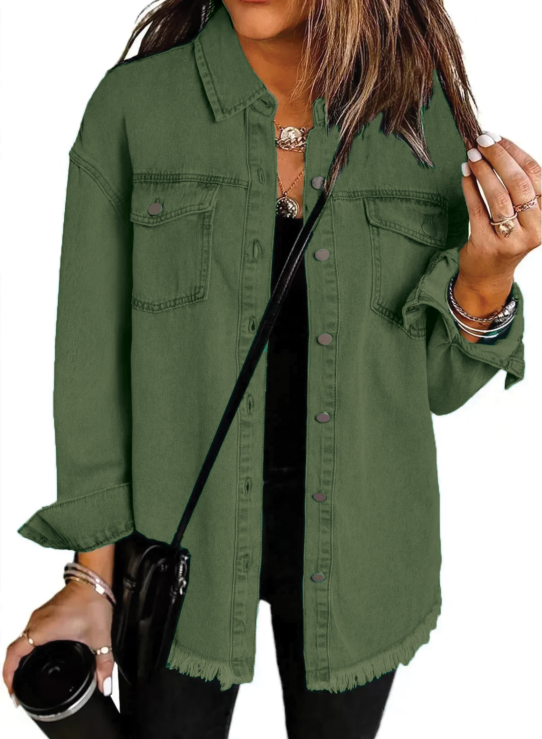Street Wave Sophia Denim Shirt Jacket Unisex Layering