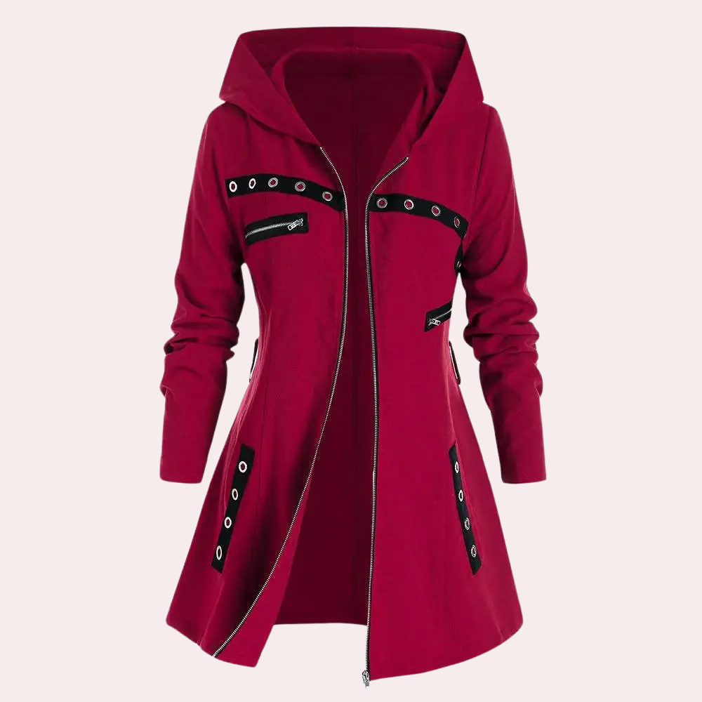 Street-wave Elegant Zip Hoodie for Women Cozy Autumn Jacket With Front Zipper Soft Fleece Lined Interior