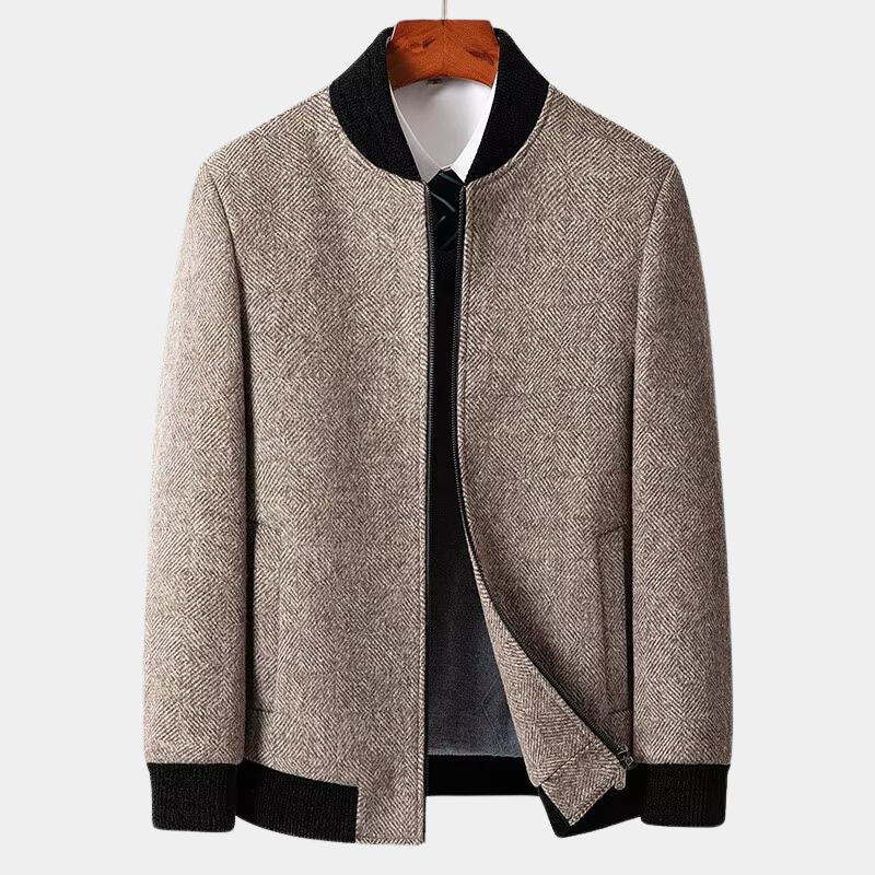 Street-Wave Wool Jacket For Men Luxury Warmth And Classic Elegance With Premium Wool