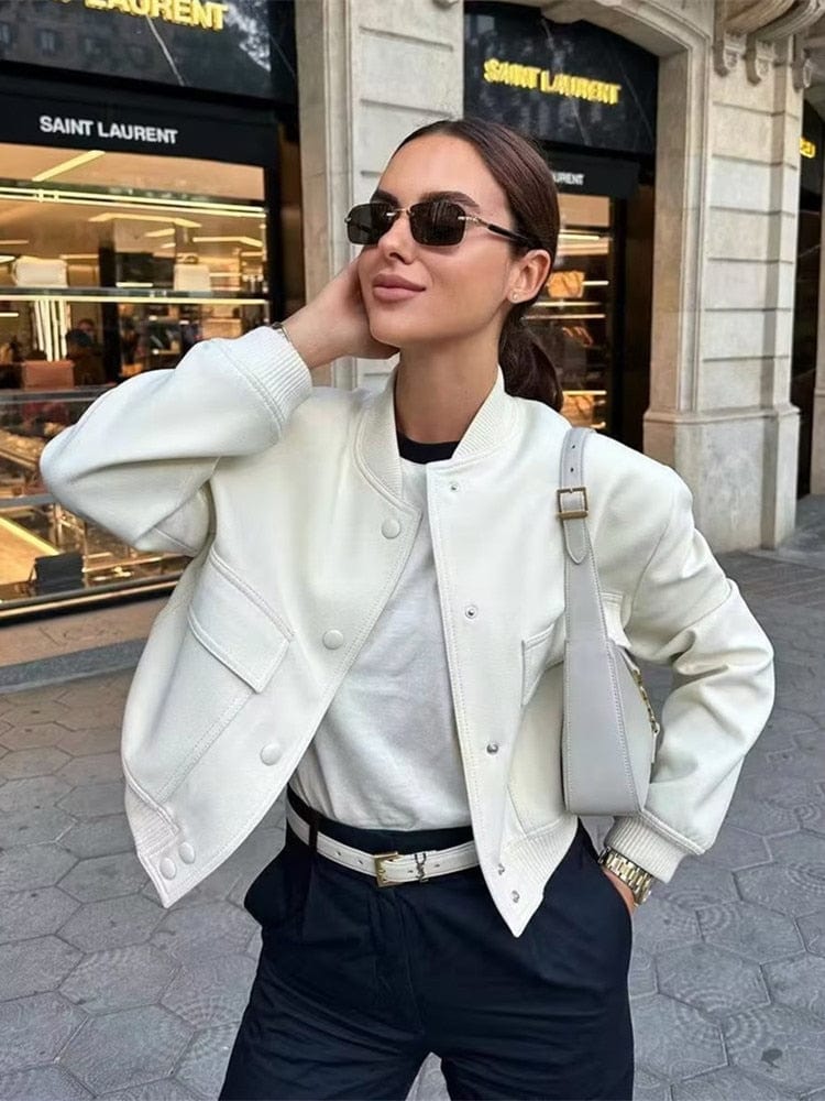 Avelena Women's Bomber Jacket With Long Sleeves For Ultra Comfort And Style By Street-wave