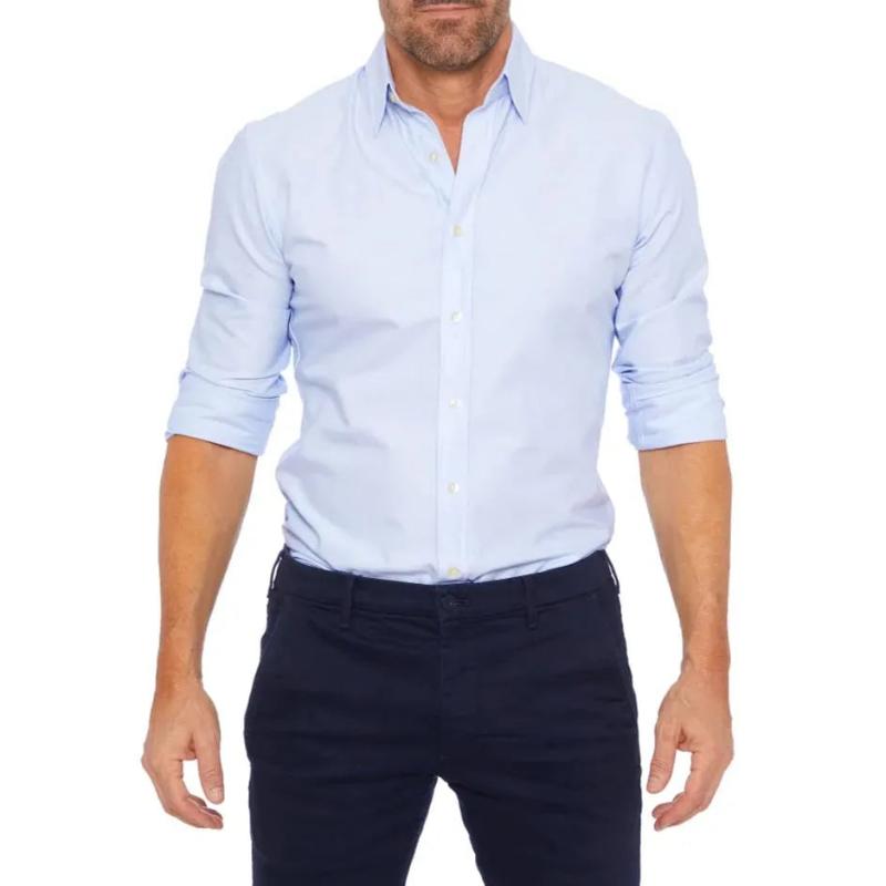 Streetwave Feodor Mens Summer Shirt Lightweight Breathable Casual Office Wear For Professionals