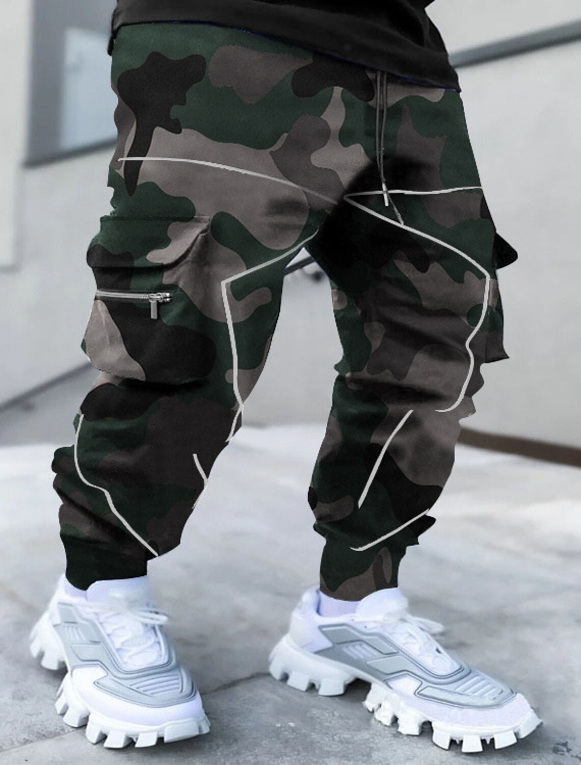 Streetwave Mens Cargo Harem Pants For Casual Wear Loose Fit Lightweight Comfort With Cargo Pockets
