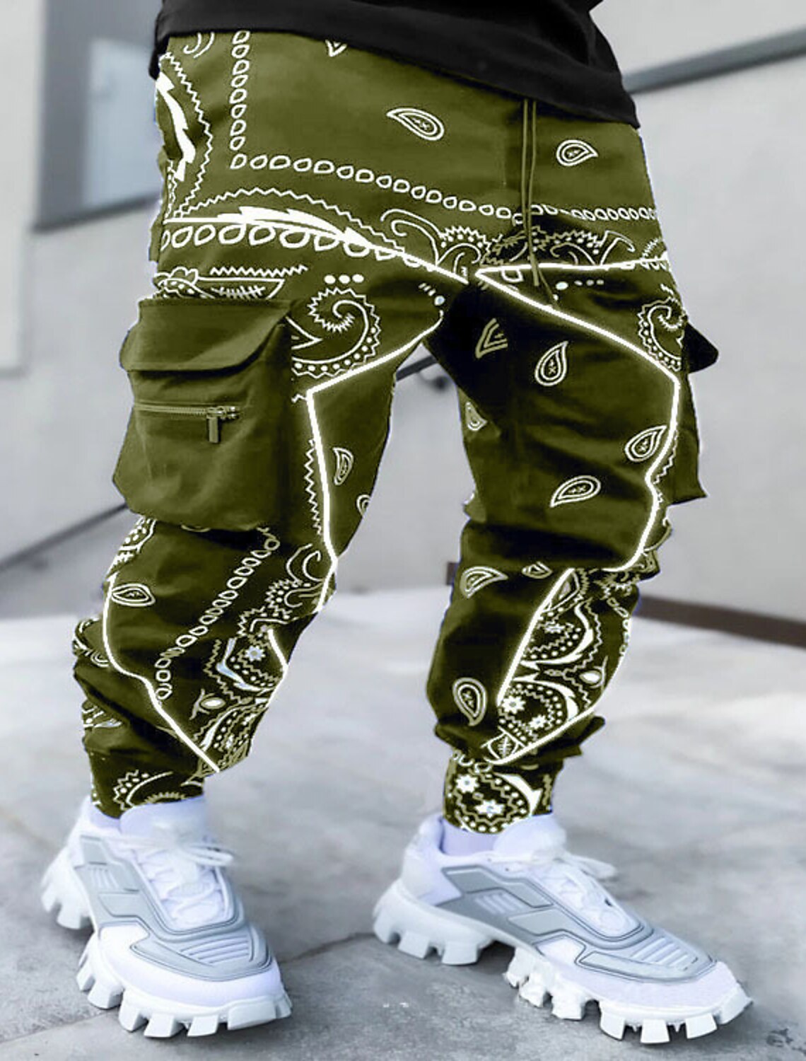 Streetwave Mens Cargo Harem Pants For Casual Wear Loose Fit Lightweight Comfort With Cargo Pockets