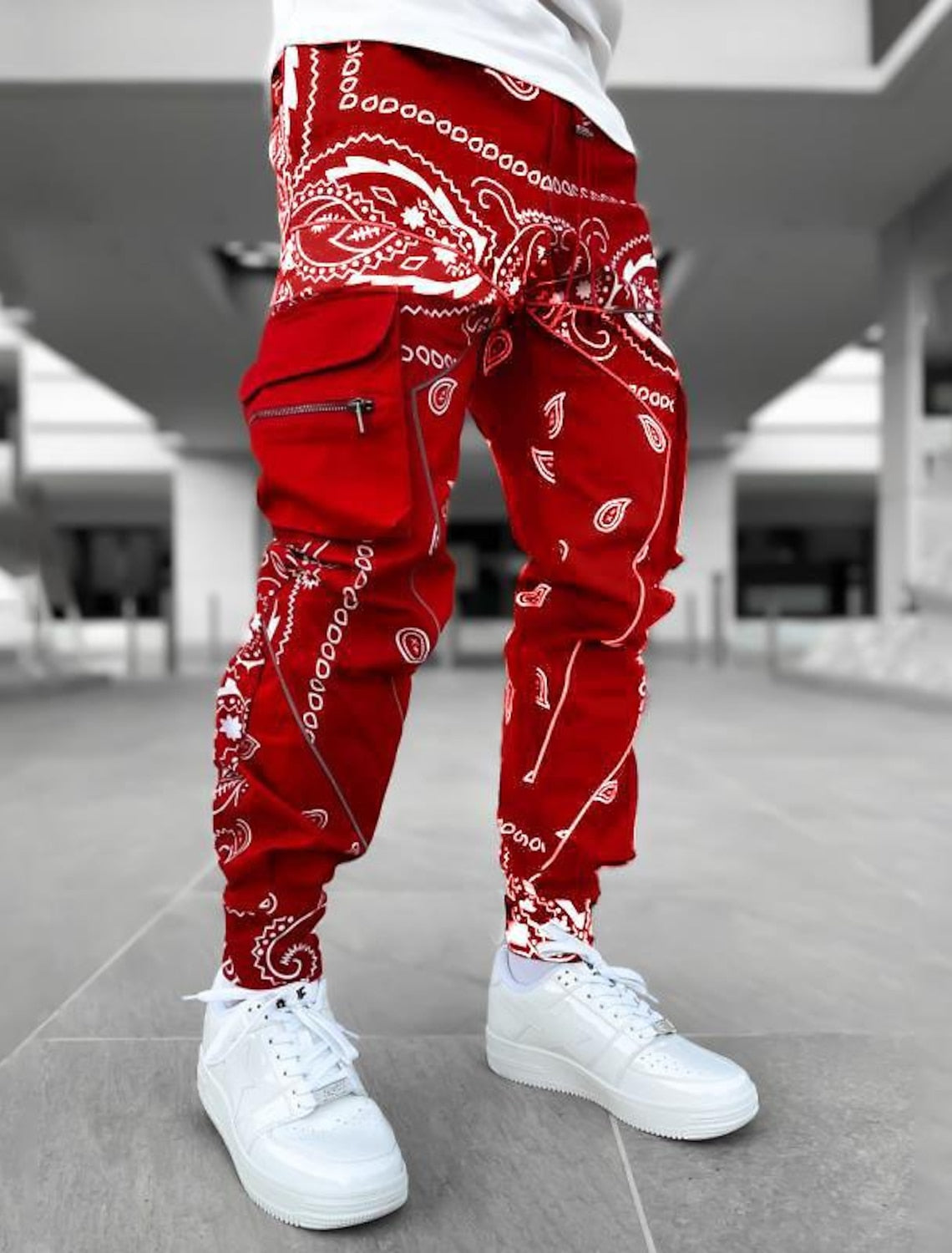 Streetwave Mens Cargo Harem Pants For Casual Wear Loose Fit Lightweight Comfort With Cargo Pockets