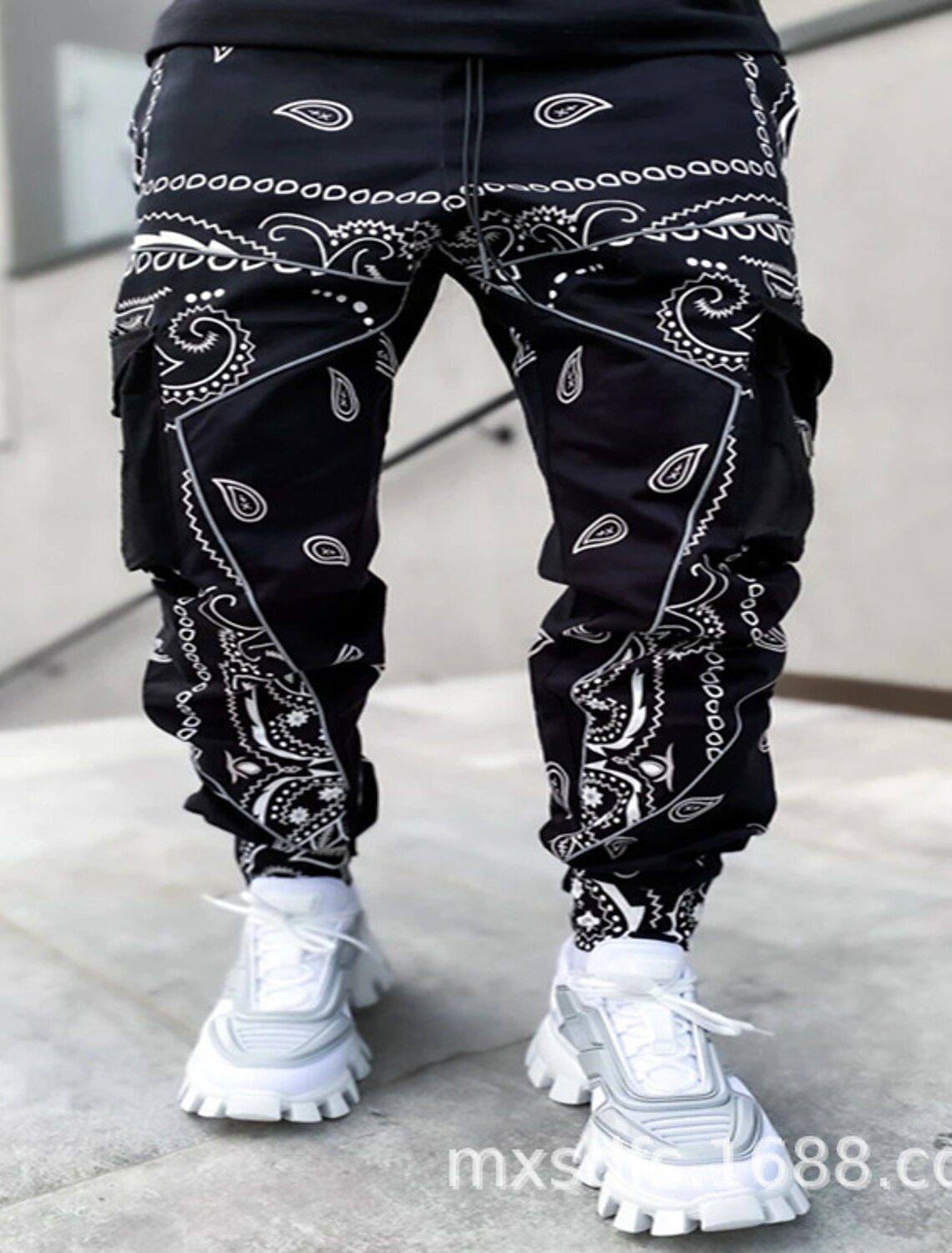Streetwave Mens Cargo Harem Pants For Casual Wear Loose Fit Lightweight Comfort With Cargo Pockets