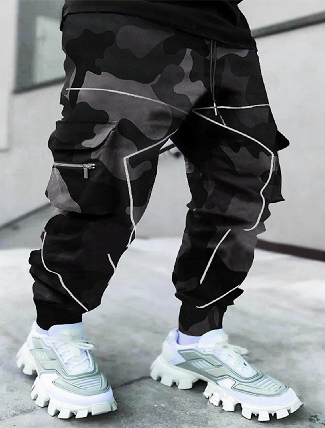 Streetwave Mens Cargo Harem Pants For Casual Wear Loose Fit Lightweight Comfort With Cargo Pockets
