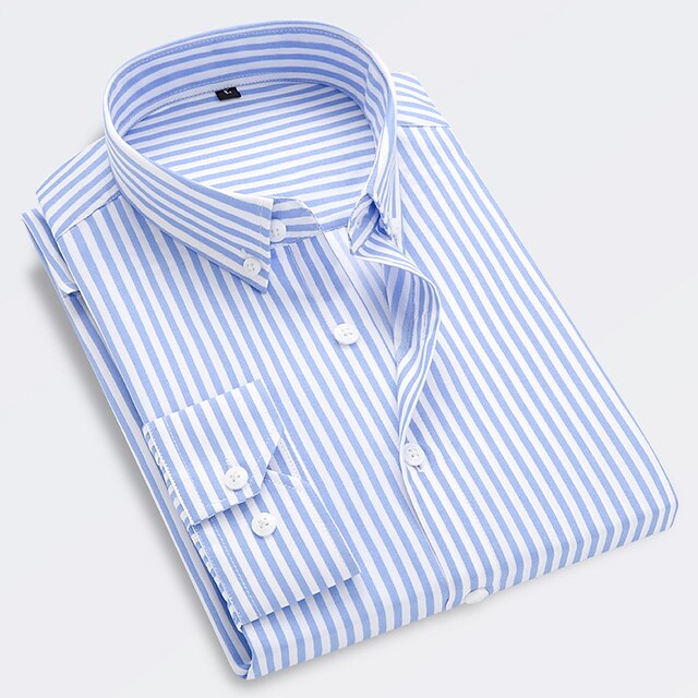 Street Wave Mens Striped Summer Shirt Breathable Lightweight Comfort Refined Fit