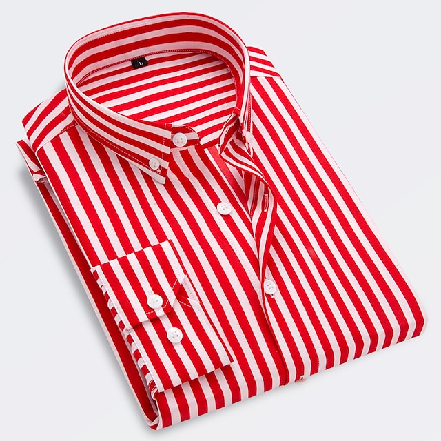 Street Wave Mens Striped Summer Shirt Breathable Lightweight Comfort Refined Fit