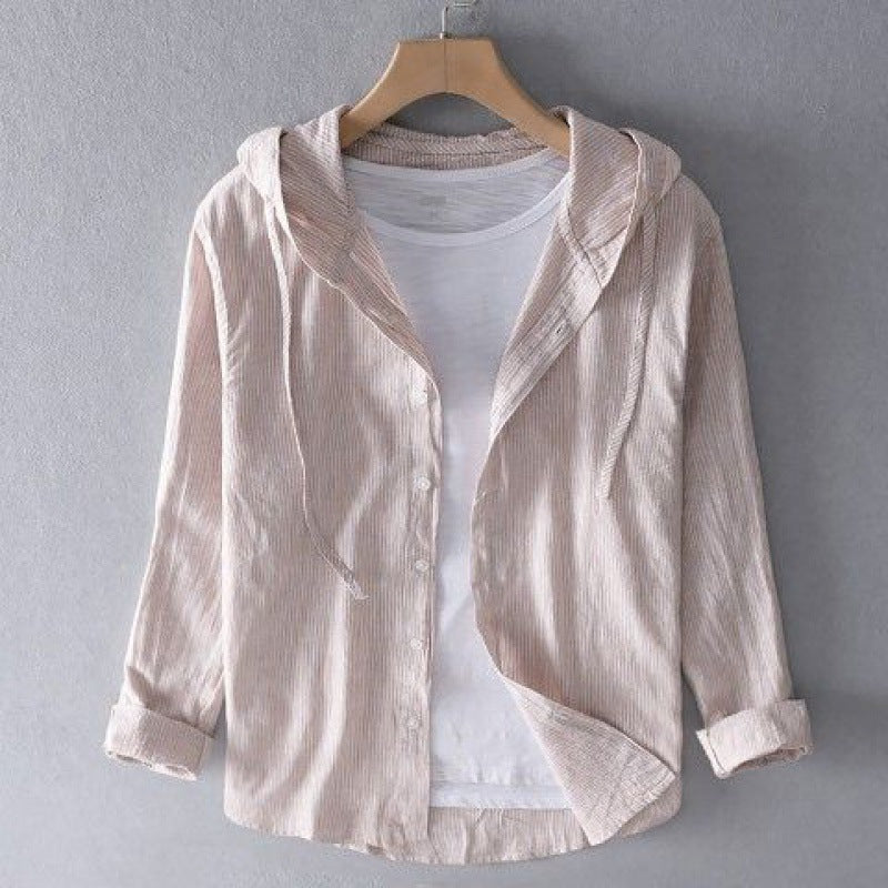 Hooded Summer Shirt For Men By Street-wave Lightweight Breathable Casual Chic Urban Style