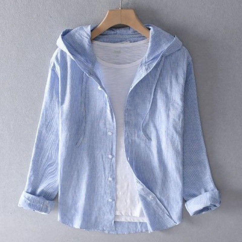 Hooded Summer Shirt For Men By Street-wave Lightweight Breathable Casual Chic Urban Style