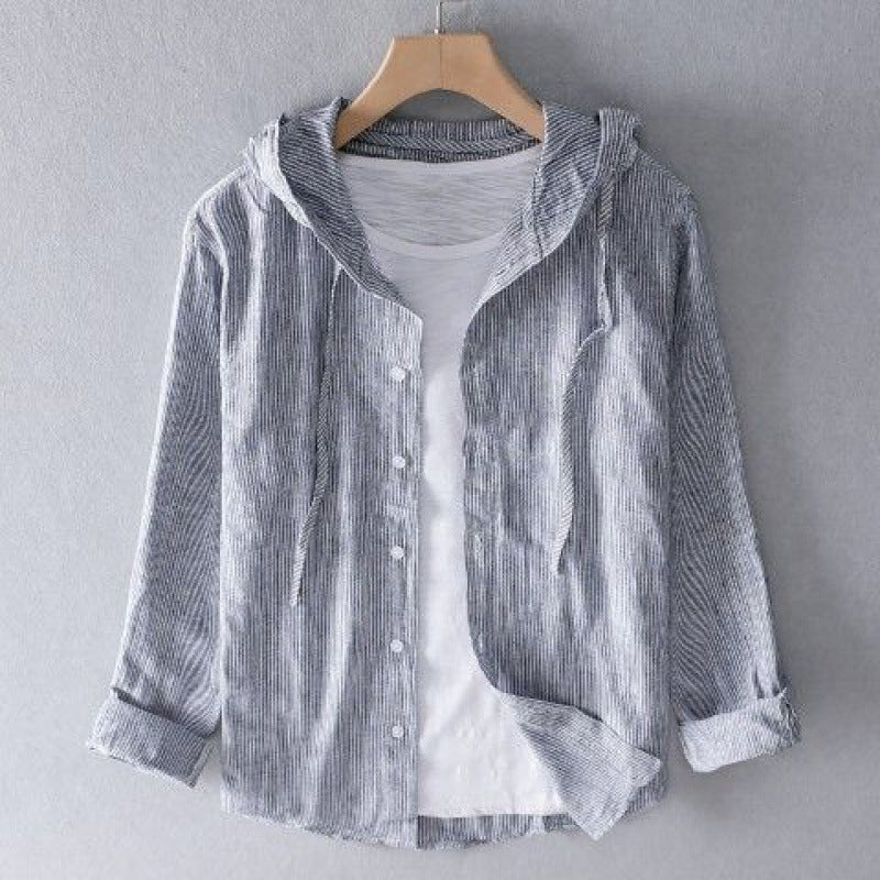 Hooded Summer Shirt For Men By Street-wave Lightweight Breathable Casual Chic Urban Style