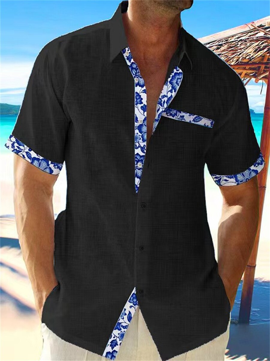 Street Wave Men's Summer Linen Shirt Breathable Cool Comfort For Beach And Leisure