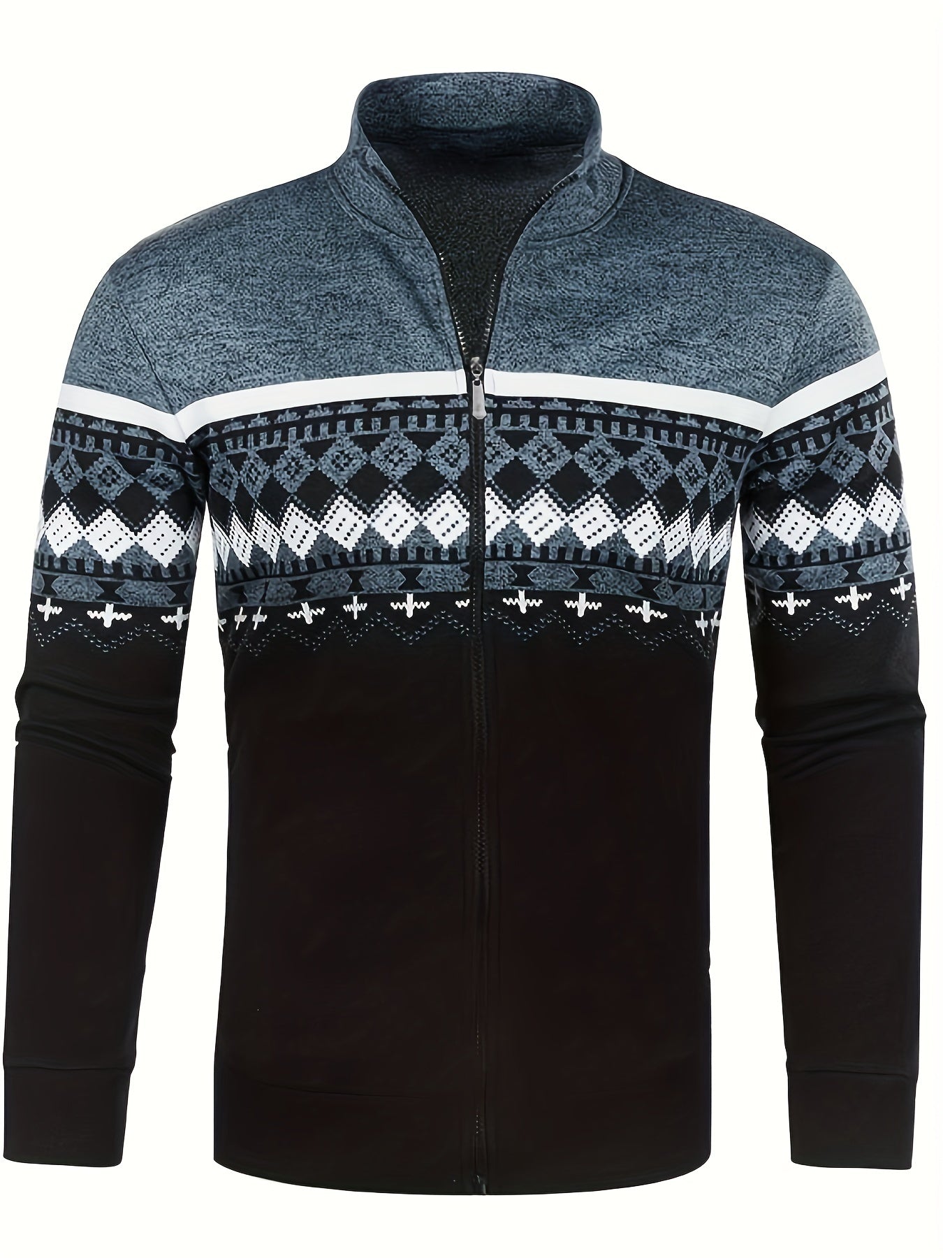Titus Men's Retro Zip Up Sweater Warmth And Soft Comfort Cozy Knit Winter Essential