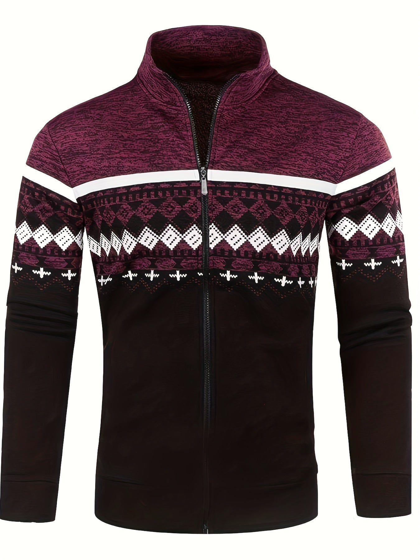 Titus Men's Retro Zip Up Sweater Warmth And Soft Comfort Cozy Knit Winter Essential