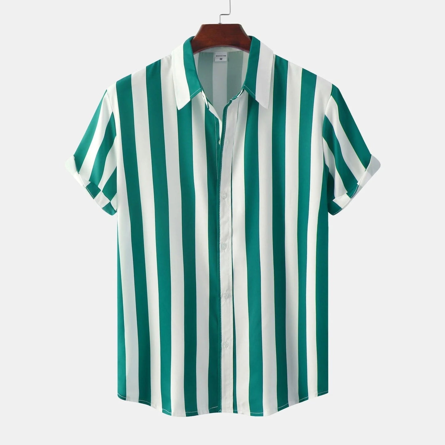 Street Wave Mens Striped Summer Shirt Breathable Lightweight Comfort For Urban Travel Everyday Casual Versatile