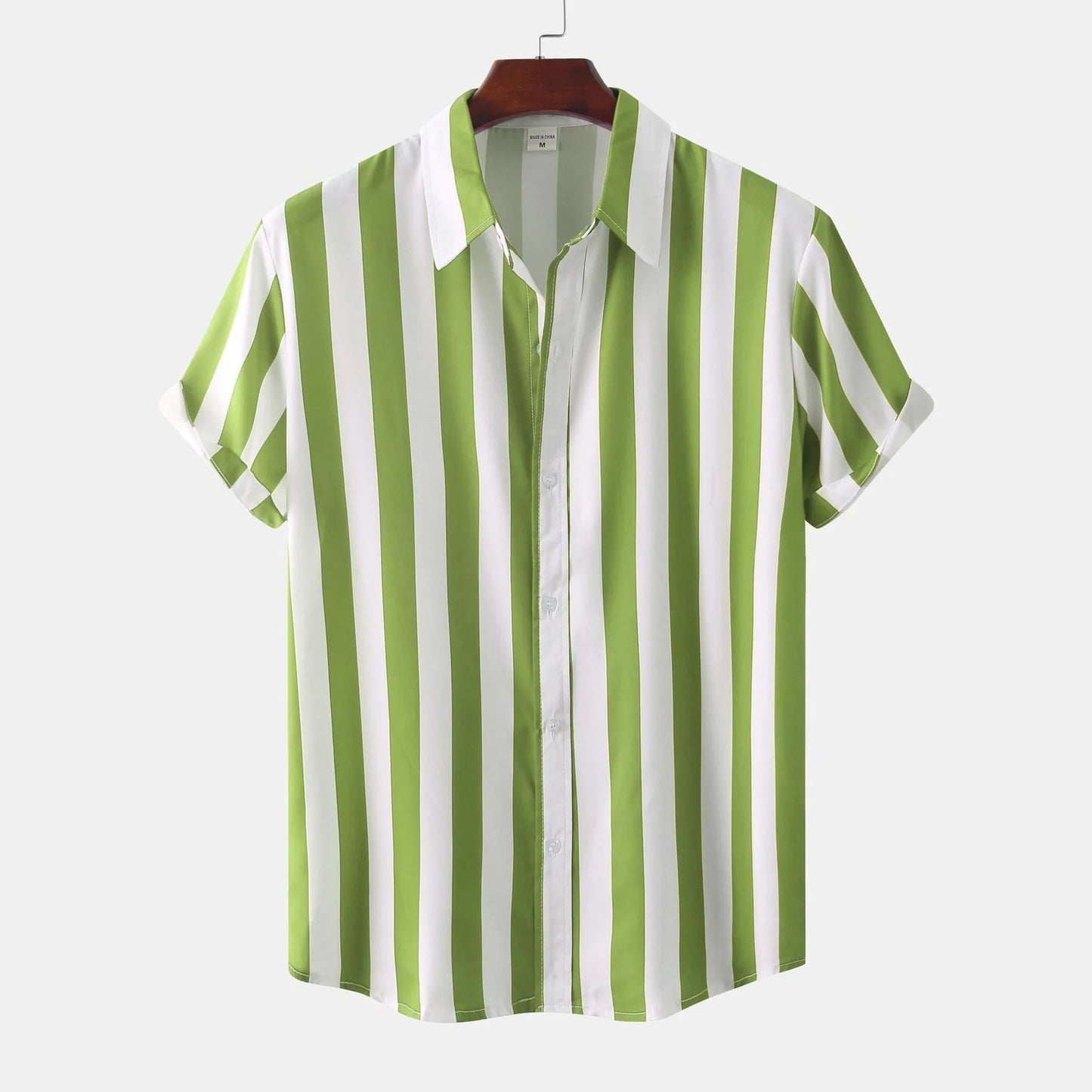 Street Wave Mens Striped Summer Shirt Breathable Lightweight Comfort For Urban Travel Everyday Casual Versatile