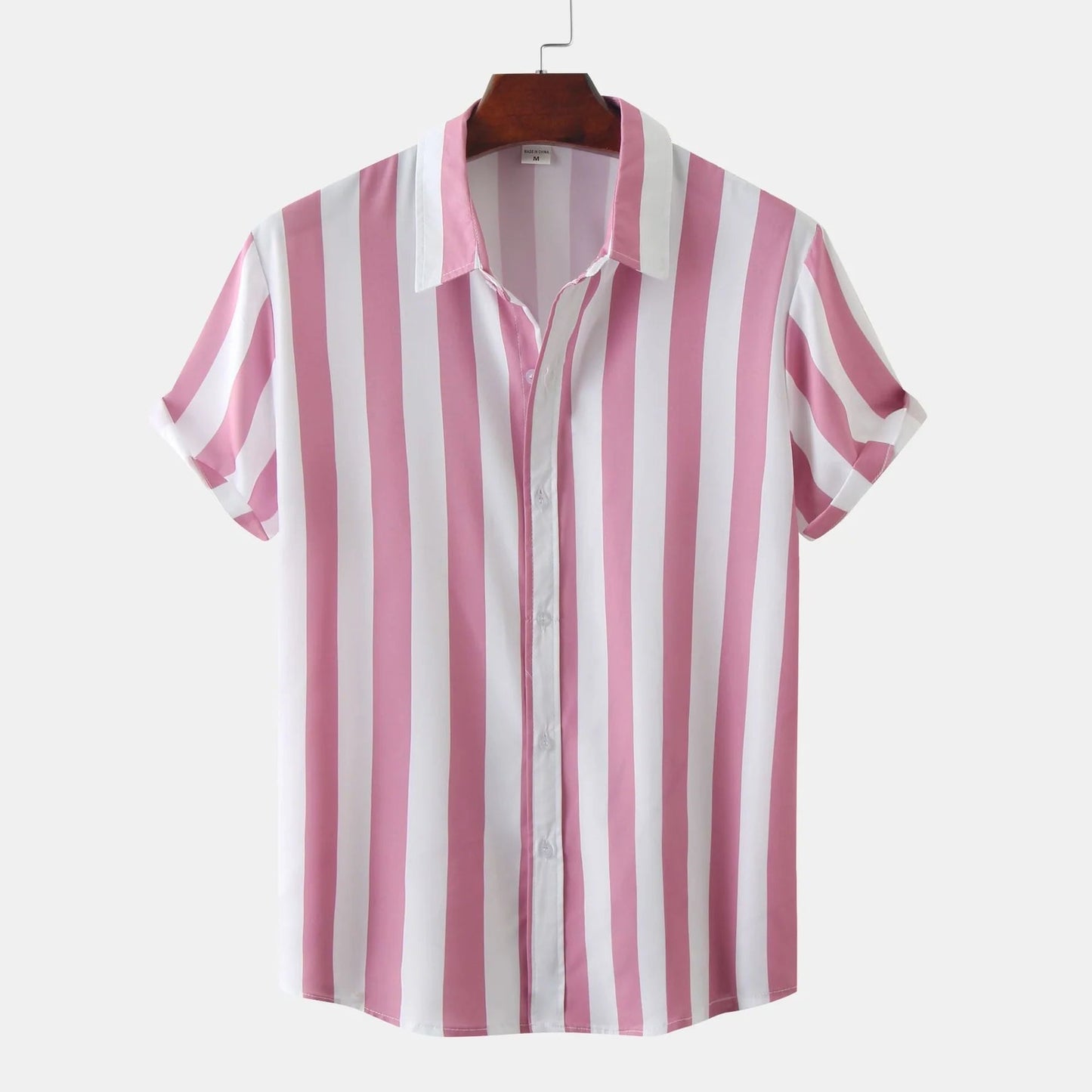 Street Wave Mens Striped Summer Shirt Breathable Lightweight Comfort For Urban Travel Everyday Casual Versatile