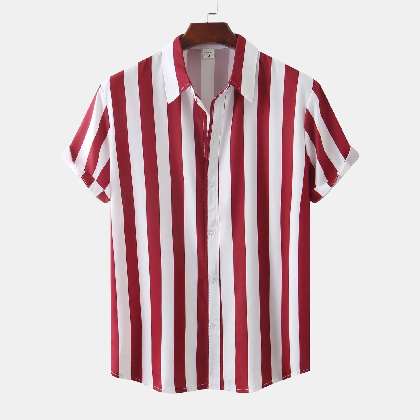 Street Wave Mens Striped Summer Shirt Breathable Lightweight Comfort For Urban Travel Everyday Casual Versatile